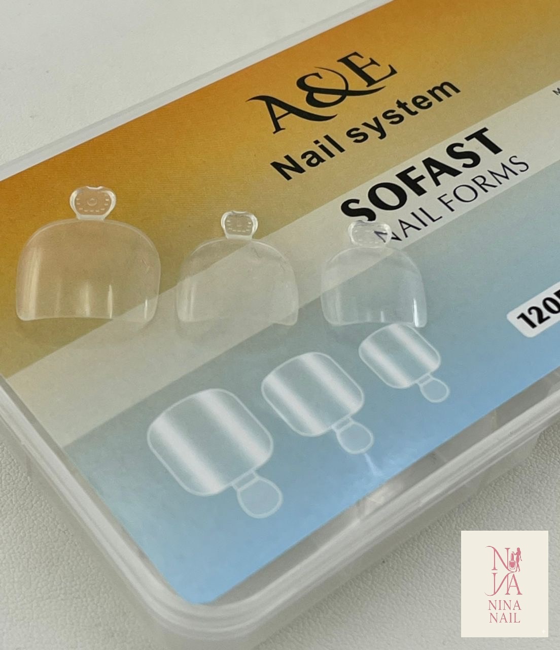 تیپ ژلیکس ناخن پا برند A&E روسی120 عددی