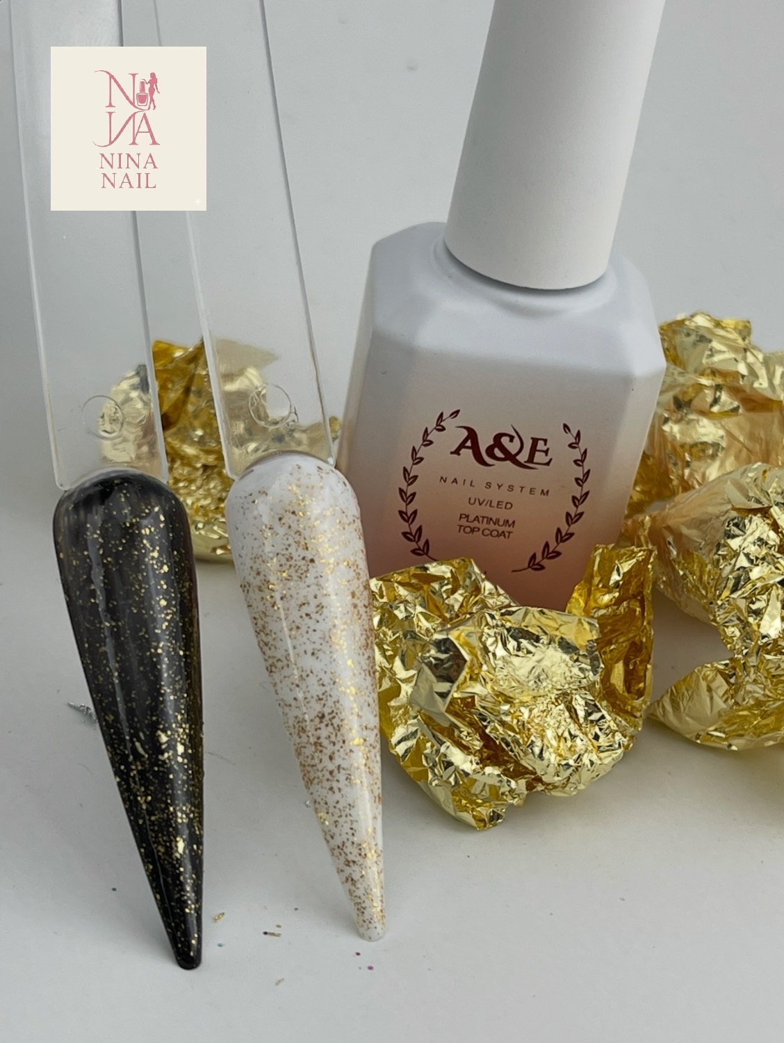 تاپ کات طلا کوب ناخن A&E ای اند ای حجم 12 میل